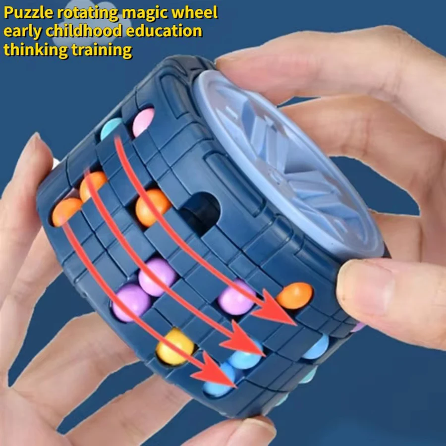 ثلاثية الأبعاد اسطوانة مكعب لعبة السحرية الفول الدوران تدوير الشريحة لغز ألعاب تخفيف التوتر الأطفال التعليمية مونتيسوري ألعاب الرضع هدية #5