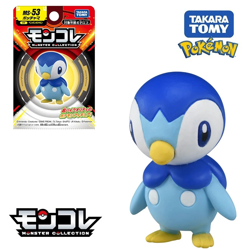 TOMY Pokemon Piplup model Prinplup Empoleon evolution chain figure Kawaii animation game peripheral toys childrens birthday gift