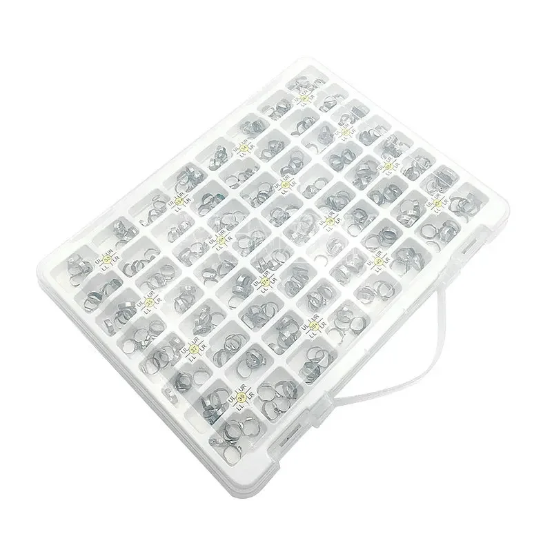 320Pcs/Kit Dental Orthodontic Molar Plain Bands Roth/MBT 022 Bands & Buccal Tubes U2/L1 Tube #33-#40