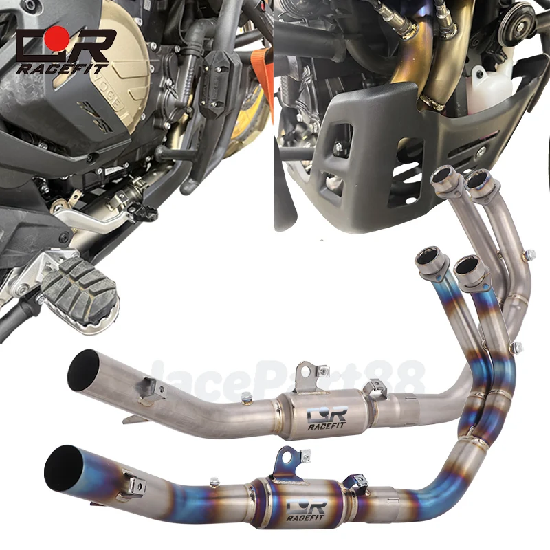 

Modified System Exhaust Titanium Alloy Escape Header Front Link Pipe For Voge DS800X DS800 Rally Slip on Stock Muffler