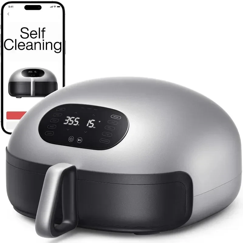 Dome Air Fryer, Cooking Speed Large Air Fryer with Superior Airflow,Self-cleaning Smart Digital Air Fryer with Dishwasher