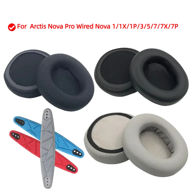 

Replacement Earpads Foam Ear Pads for Arctis Nova Pro Wired Nova 1/1X/1P/3/5/7/7X/7P Headphones Earmuff/Earphone Sleeve Headset