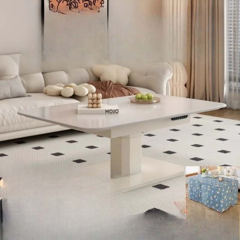 

High-grade electric heating table heating smart table multi-functional lifting coffee table indoor living room
