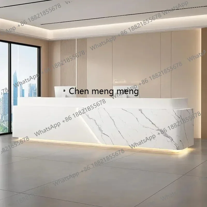 Minimal Commericial Reception Desks Industrial Commericial Business Elegant Reception Desks Service Promotion Bureau Furniture