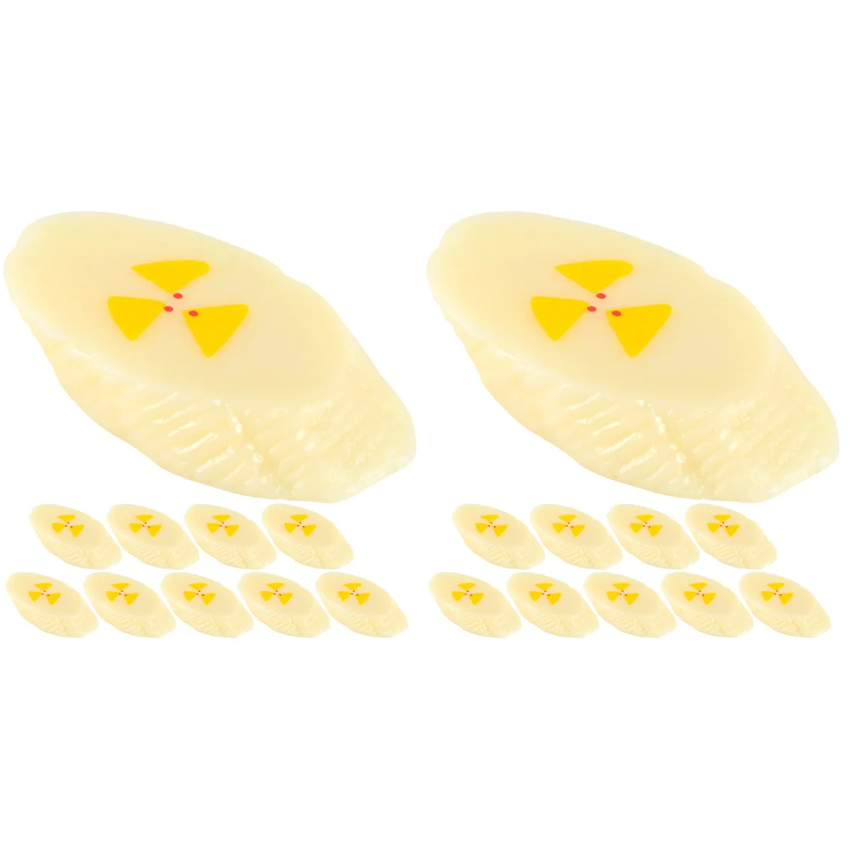 2 PCS Simulated Banana Fruit Artificial Fruits Vegetable Kitchen Centerpieces Pretend Model Pvc Simulation Student Bananas