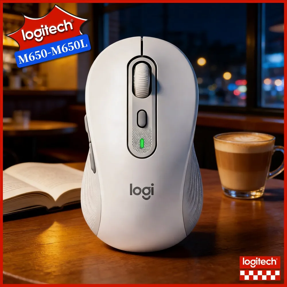 Logitech M650/M650L Wireless Mouse - Advanced Optical Tracking, 5 Buttons, Ergonomic Comfort, 24-Month Battery, 10M Range