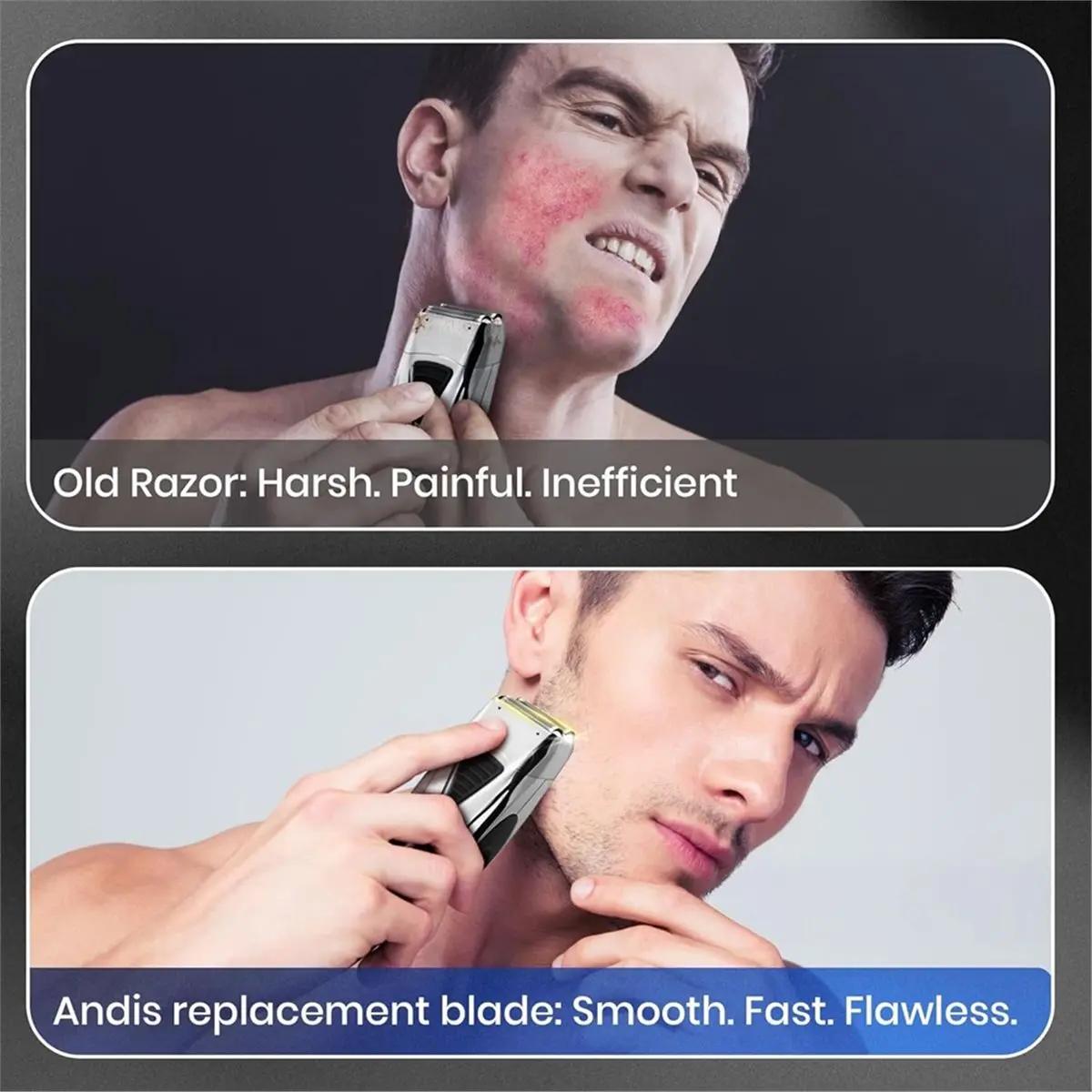 (A75U) 2 Pack Foil Shaver Replacement for Andis Model TS-1, TS-2 17150/17155/17200, Blade Replacement for Smooth Shaving