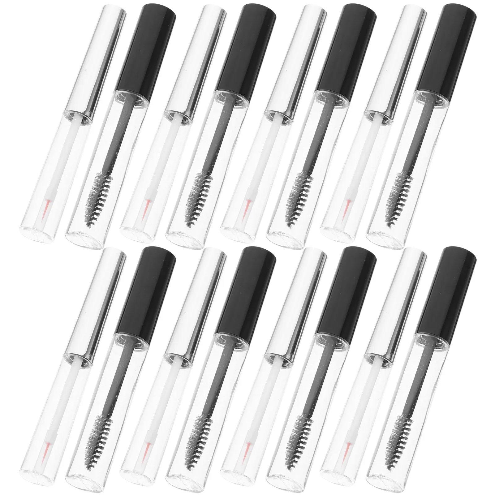 2 set 2 Sets 10Ml Diy Bottles Kit Clear Plastic Refillable Tubes Transparent Travel Size For Eyelash Cream Empty Mascara Wand