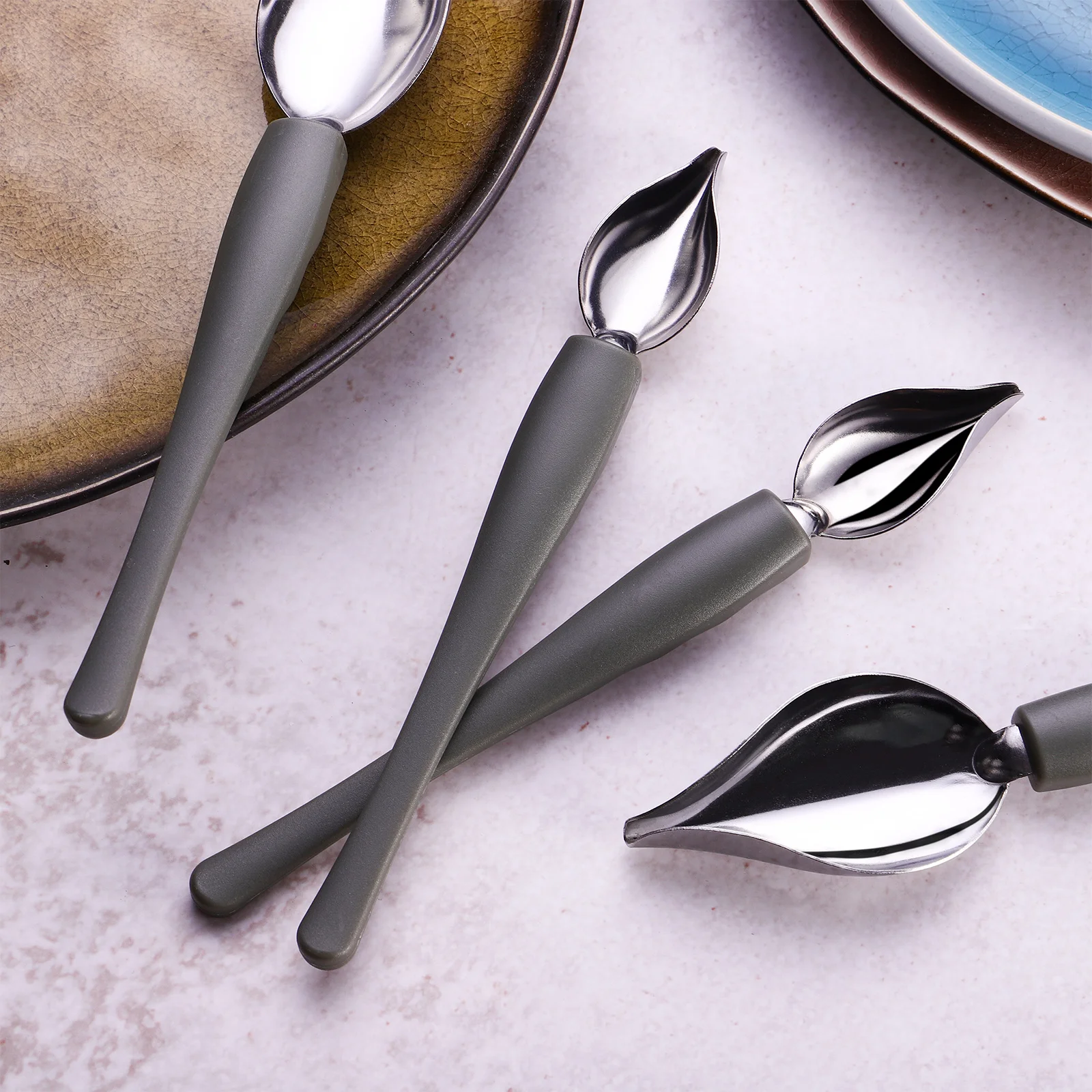 Culinary Drawing Spoons Precision Decorating Spoon Set Plating Decorating Pencil Spoon For Decorative Plates Cake Coffee