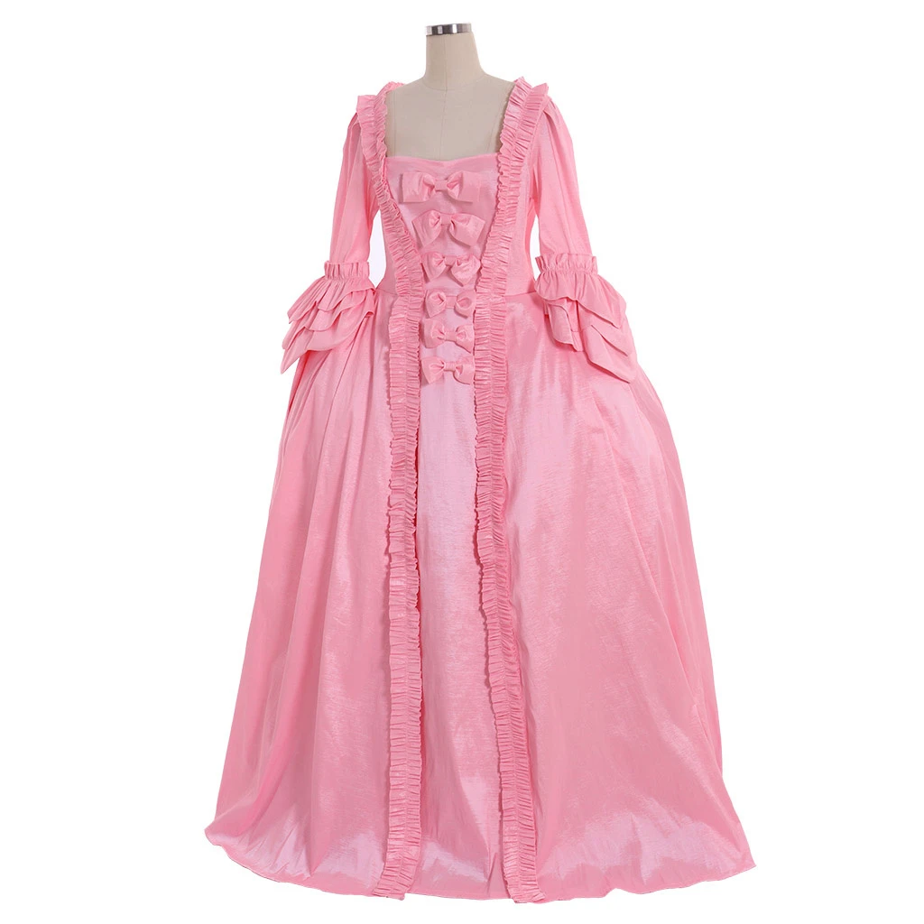 Medieval Custom Made Pink Rococo Marie Antoinette Gown Adult Women Fancy Belle Rococo Dress