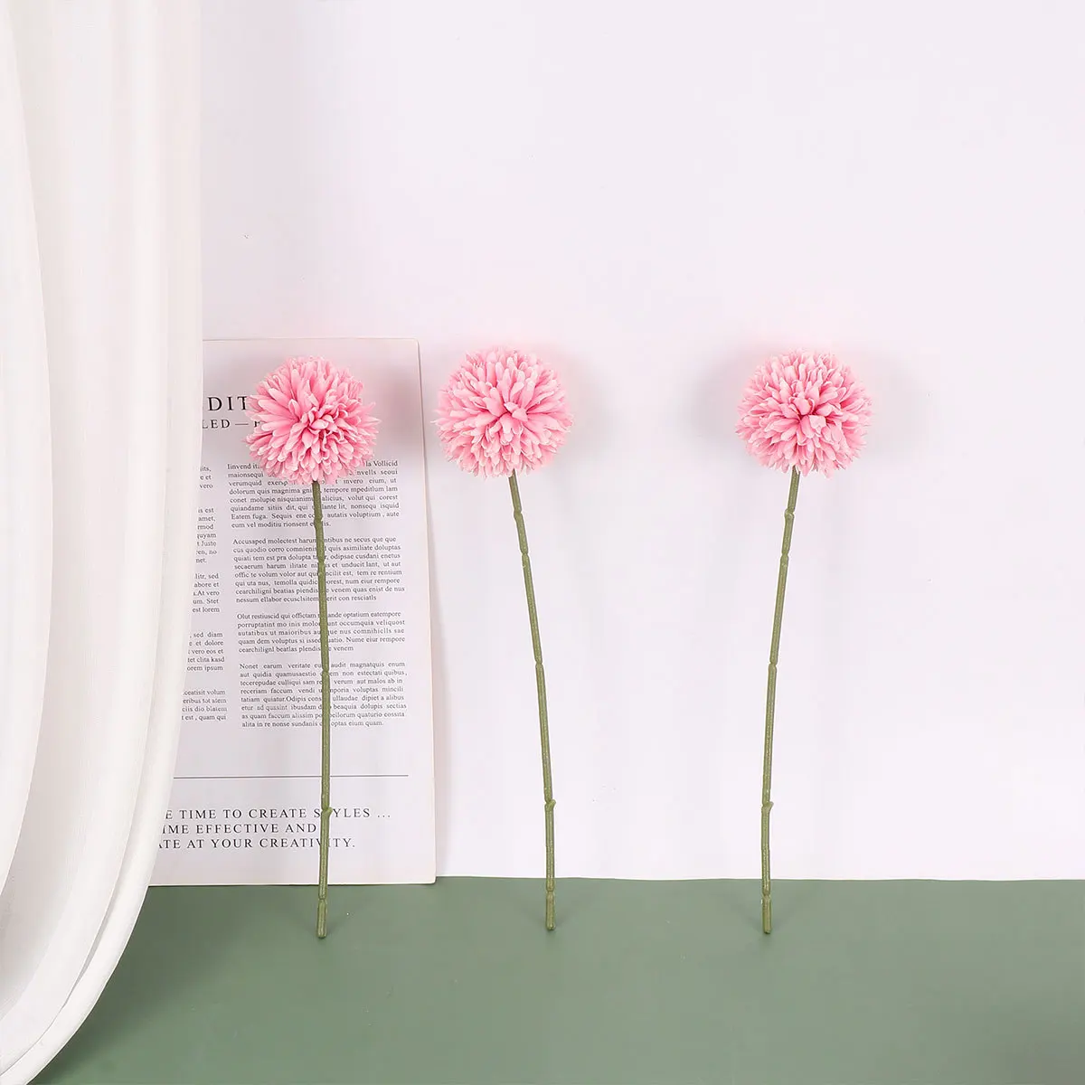 

10pcs Artificial Flowers Lifelike Silk Chrysanthemum Fake Flower Home Decor Desktop Decoration Long Lasting Color (Pink)