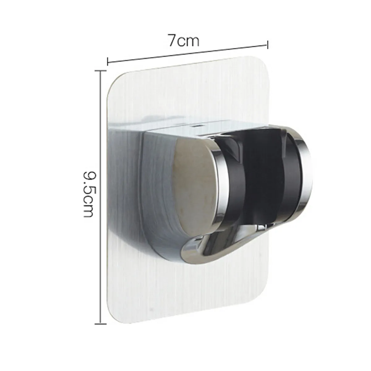 Ergonomic Adjustable Shower Head Holder for 20Mm Shower Rod No Drill No Tools Required Peel Off Adhesive Backing Stick on Smooth