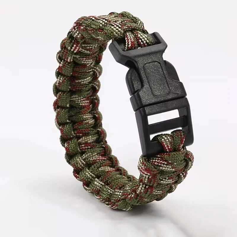 23cm/9in Siebenkern-Paracord-Überlebensarmband für Outdoor-Notfälle, Camping-Werkzeug mit geflochtenem Seildesign – Detail 6