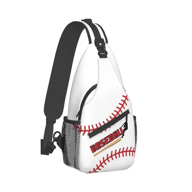 Fashion Baseball Sport Pattern Crossbody Sling Backpack Men Shoulder Chest Bags for Travel Cycling