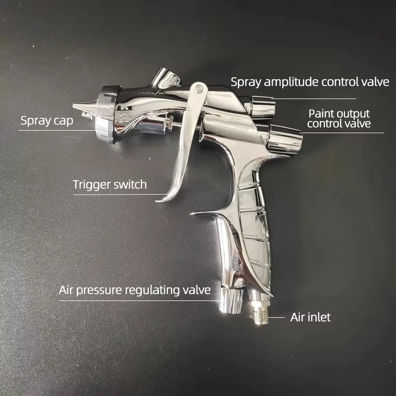 Spray gun WS400-140CH Plum Blossom V-Shaped Nozzle Supernova Center Cup Gun