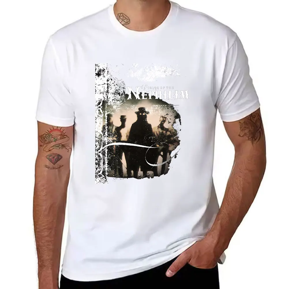 Men's Cotton T-Shirt Fields of the Nephilim Vintage Gothic Rock Band Graphic Tee