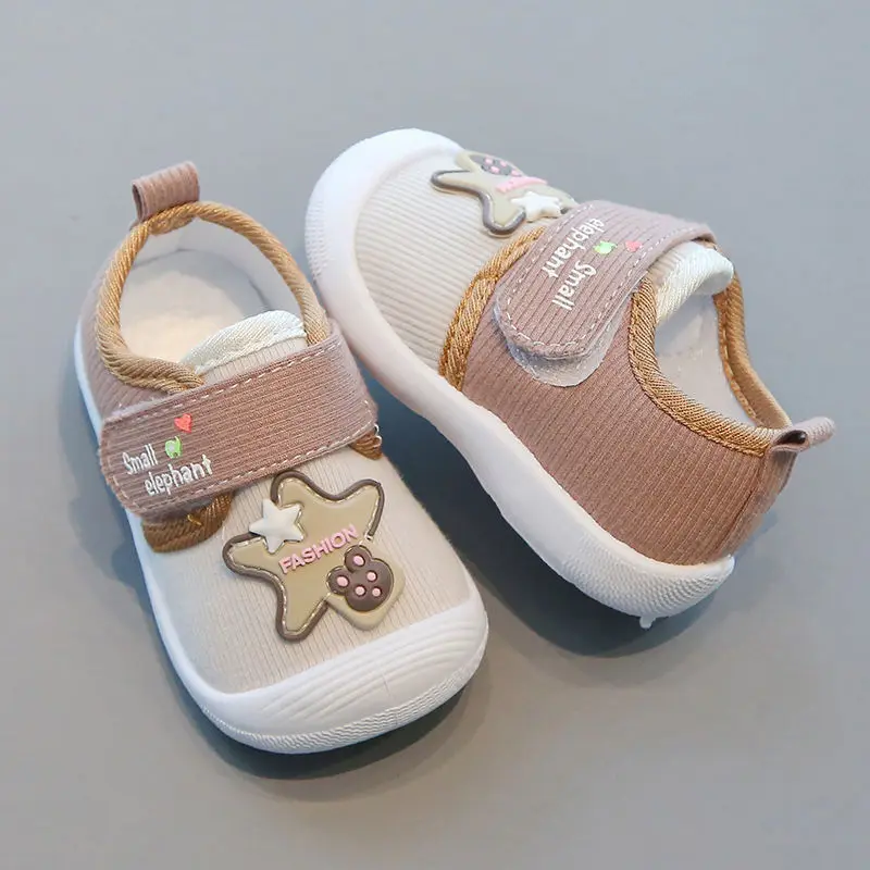 Baby Toddler Sandals First Walking Shoes 0-2 Years Soft Sole Breathable Lightweight Hook Loop Cartoon Infant Girls Boys Summer