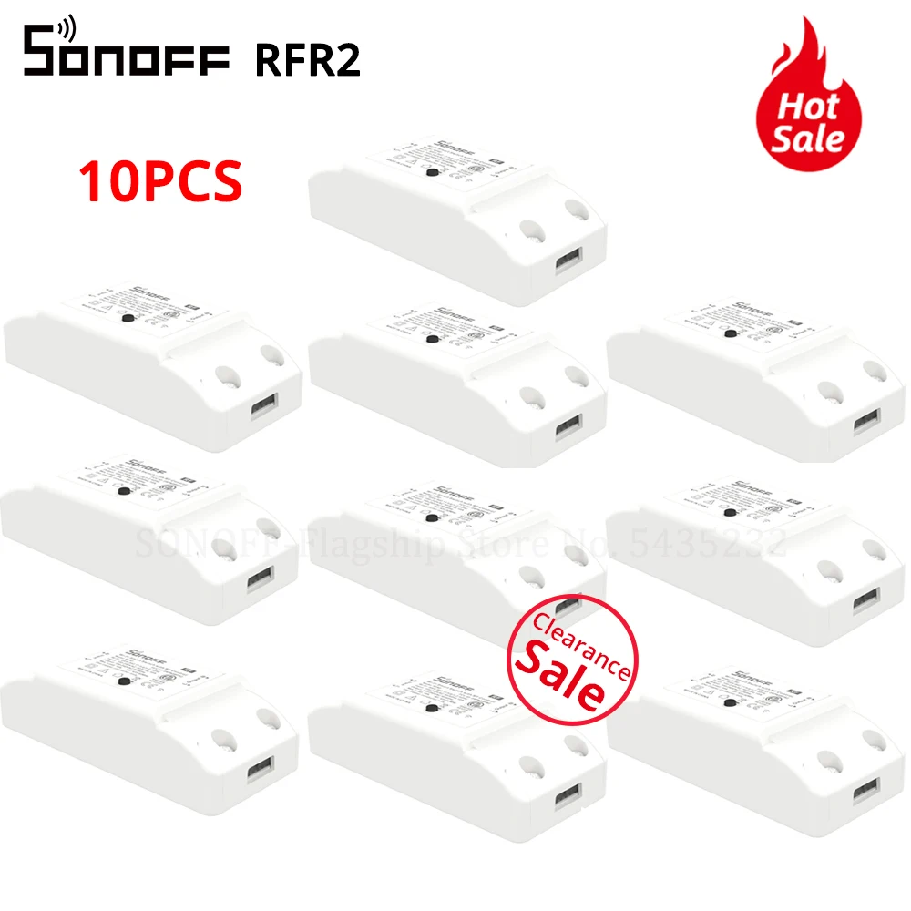 1/10PCS Itead SONOFF RFR2 RF Light Switch DIY Wifi Switch Module 433MHZ eWelink APP Remote Control Alexa Google Smart Home