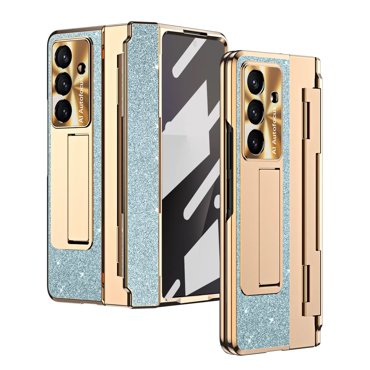 case for Samsung Z FOLD 7 6 5 4 3 Folding screen flat hinge protective case full coverage tough shell plain Anti-Fingerprint