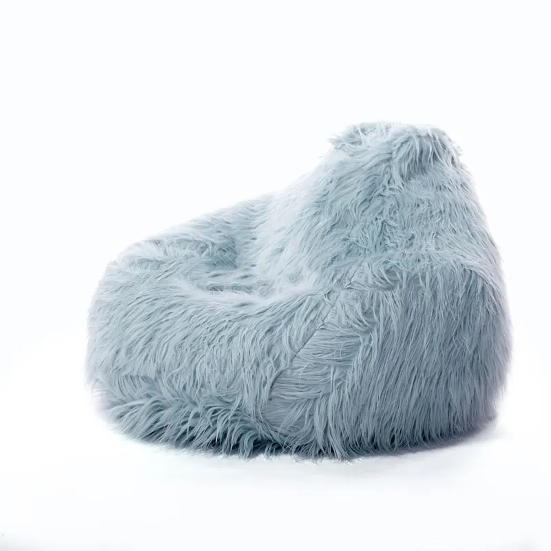 

Wholesale Luxury Solid Color Large Soft Warm Shaggy Fur Bean Bag Chair Lounge Chair