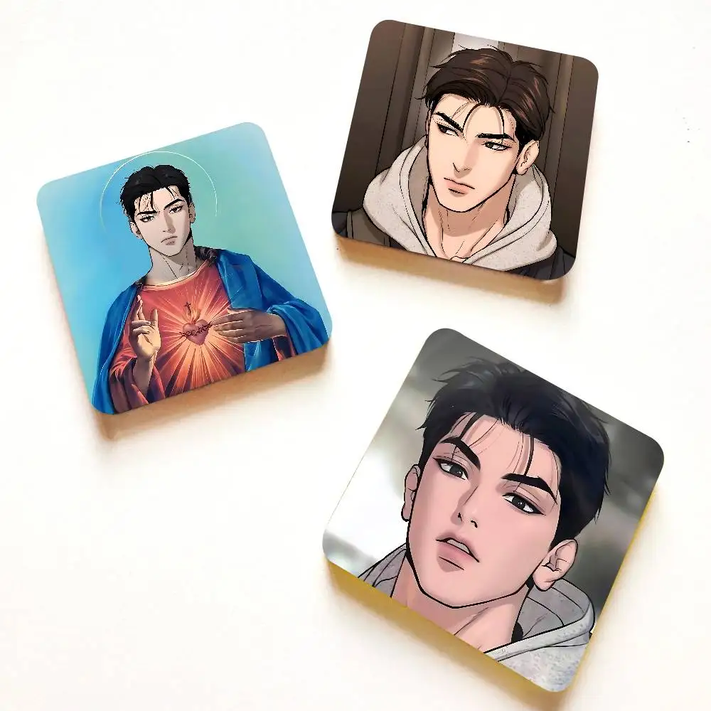 J-Jinx J-Joo Jaekyung Acrylic Fridge Magnet Set Creative Square Decorative Adhesive Stickers Magnets For Festival Gift