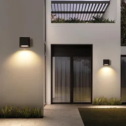 Led Arandela Interna/Externa parede a prova dagua IP65 Muro Bivolt 111V/220V Luminárias e Arandelas De Parede 5W 12WAlumínio  luminária decoração de parede luz jardim iluminação residencial