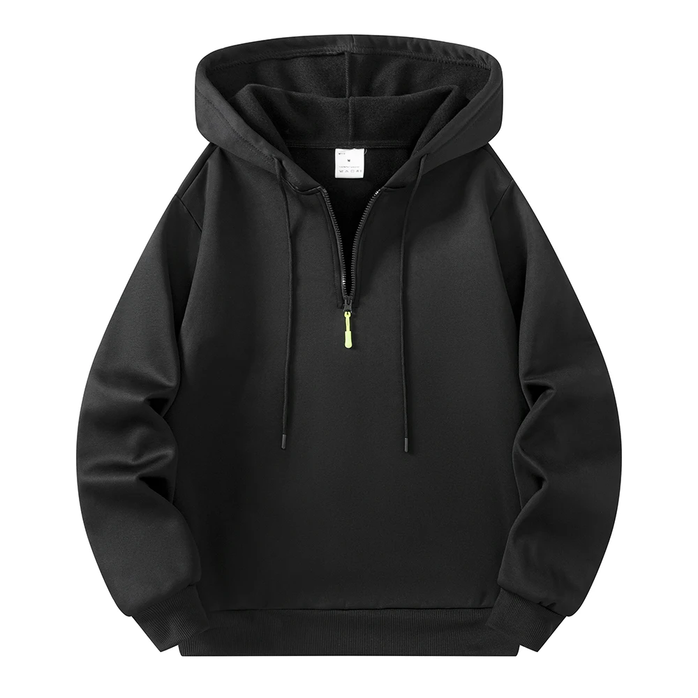 Herren-Halbzip-Hoodie mit personalisiertem Spinnen-Print, Street-Style, lässiger Sweatshirt, Herbst- und Winter-Trend, Fitness- und Pendler-Oberteil – Detail 8