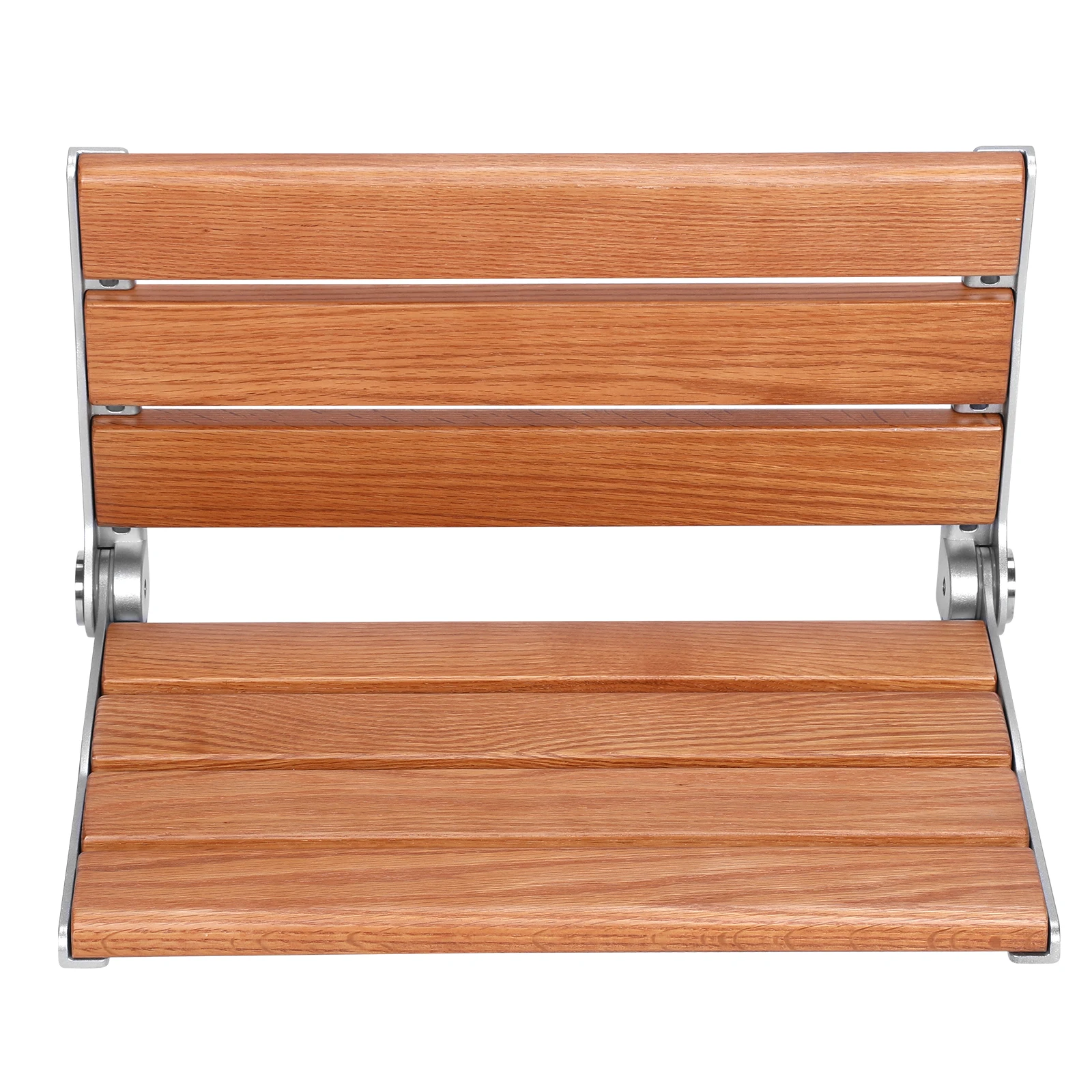 

17.7inch Wall Mount Foldable Chair with Back Wall-Mounted Fold Up Bathroom Stool Anti-Slip for Elderly Disabled Adults