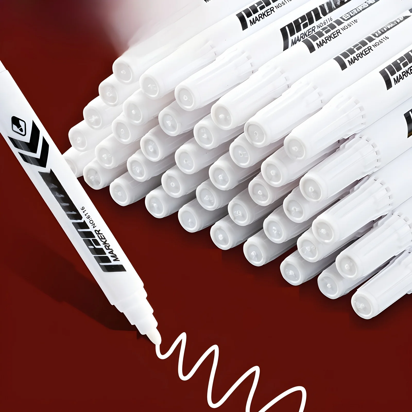 10/1pcs White Marker Pen Waterproof Oil Proof for Plastics Paper Signature Cardboard , Tires, Painting Metal Logistics, Factory