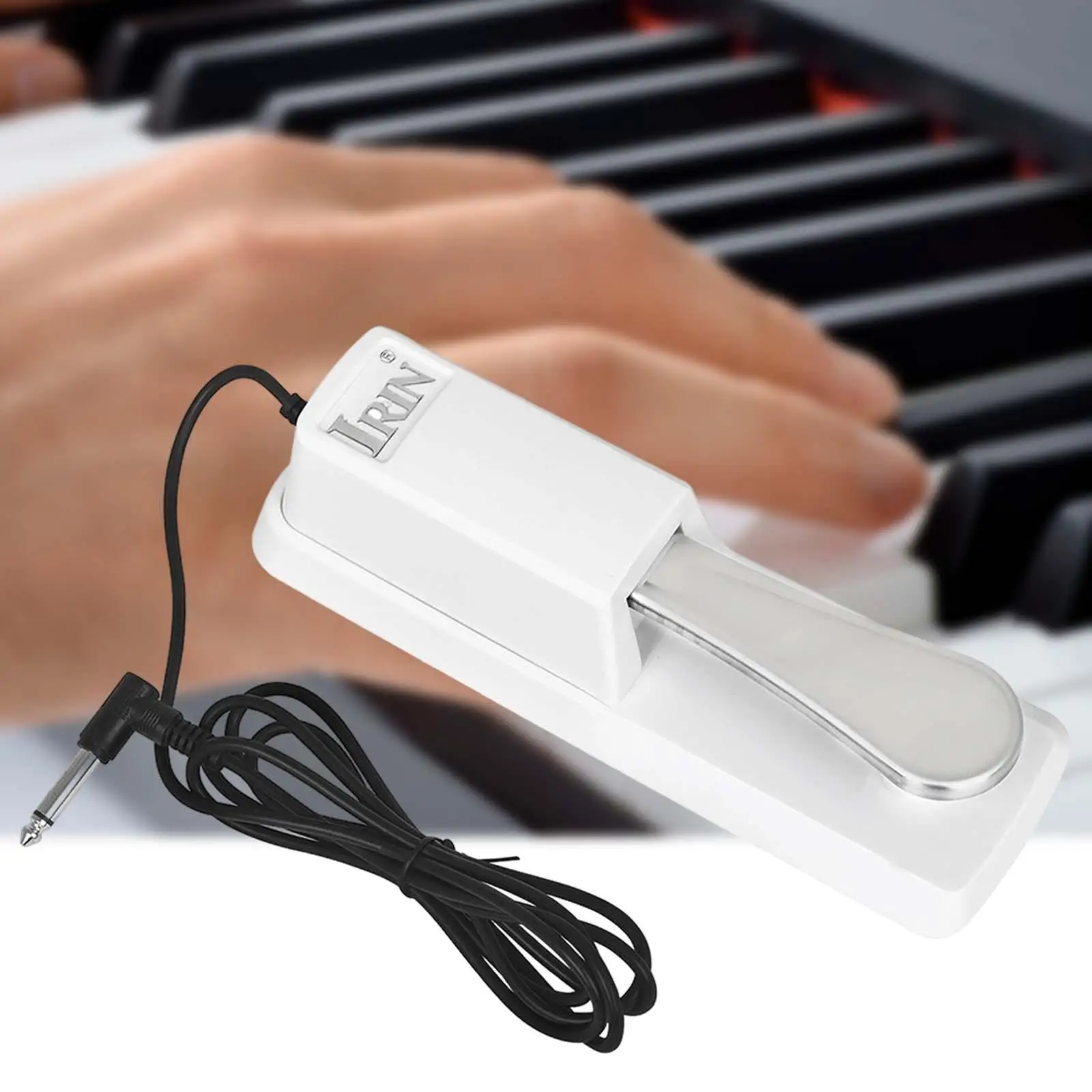 

Sustain Pedal Synthesisers with 6.35M Cable Sturdy Keyboard Pedal Electronic Drum Foot Pedal for Music Instrument Accessories
