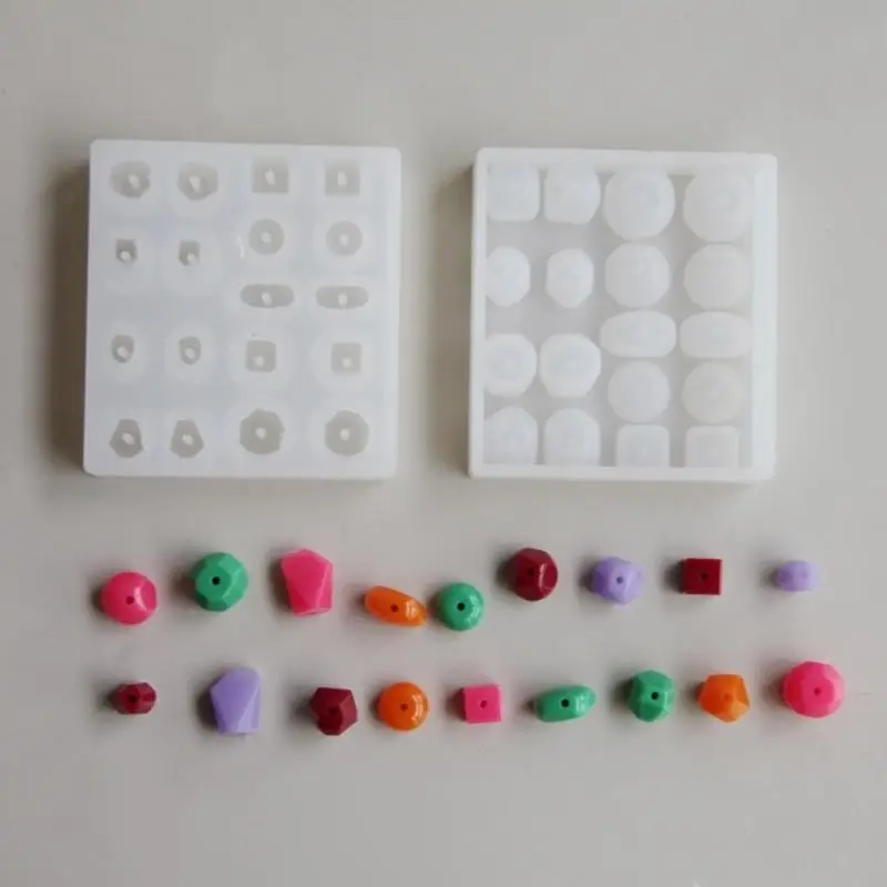Silicone Crafting Mold Geometric Handmade Beads Supplies Silicone Texture Suitable for Craft and Studio Projects