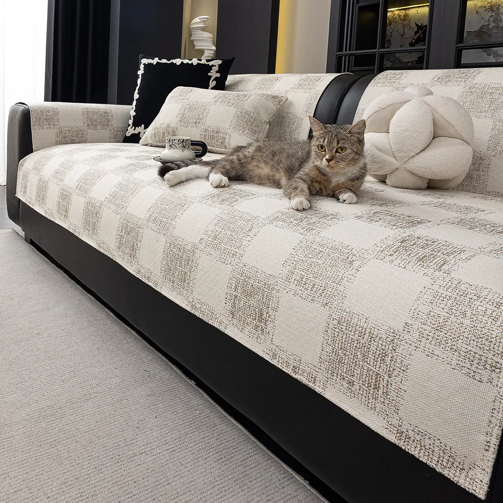 

1 шт. удобный простой сетчатый коврик для дивана, универсальный нескользящий современный утолщенный коврик для дивана, чехол для сиденья, украшение для дома