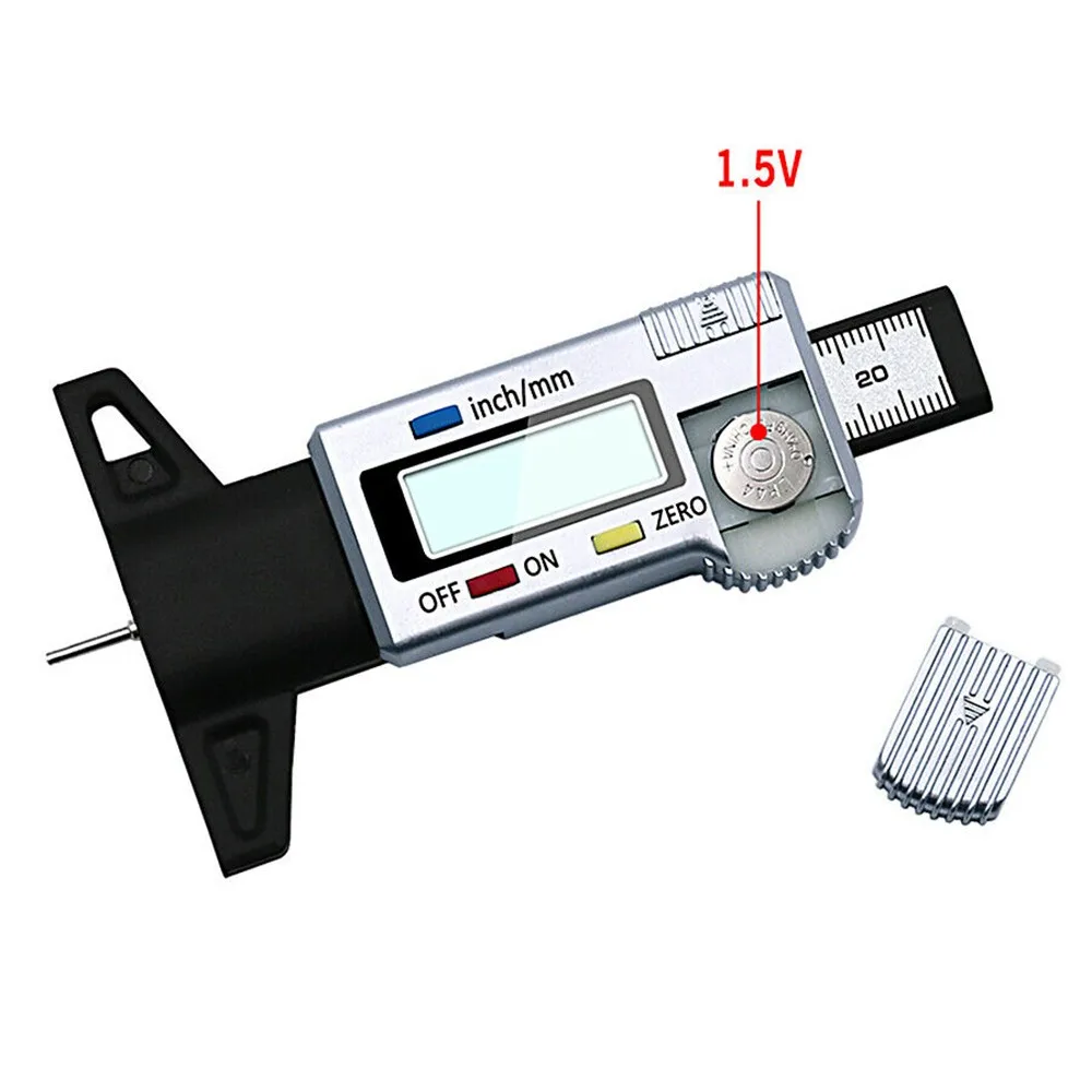 Digital Tread Depth Gauge For Car Tyre Tire Meter Thickness Gauges Automobile Tire Wear Detection Measuring Tools Depth Caliper