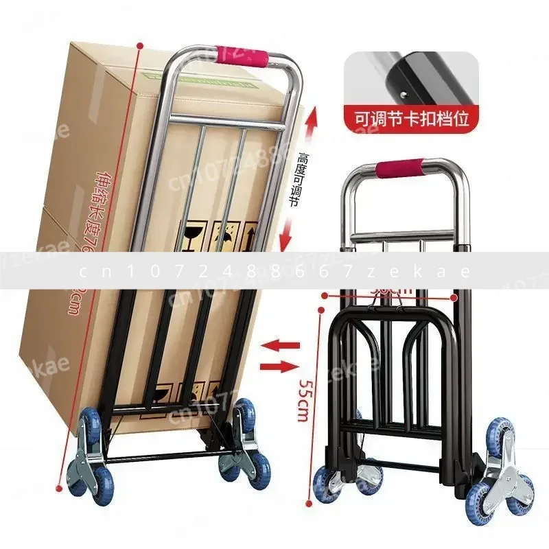 Tragbarer, faltbarer Heim-Handwagen, Treppensteigen, Bastelwagen, Umzug schwerer Gegenstände, Treppen nach oben und unten, Gepäckwagen