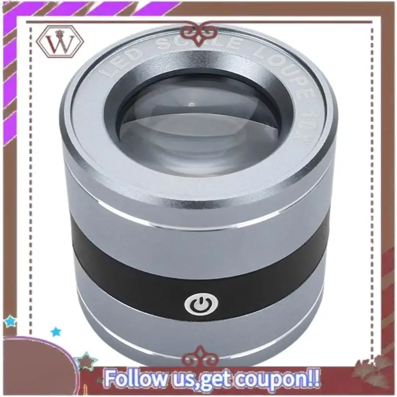 أحدث عدسة مكبرة معدنية كاملة مجهر معدني العدسة LED مقياس العدسة USB شحن جيب القراءة لقراءة خريطة قطرة