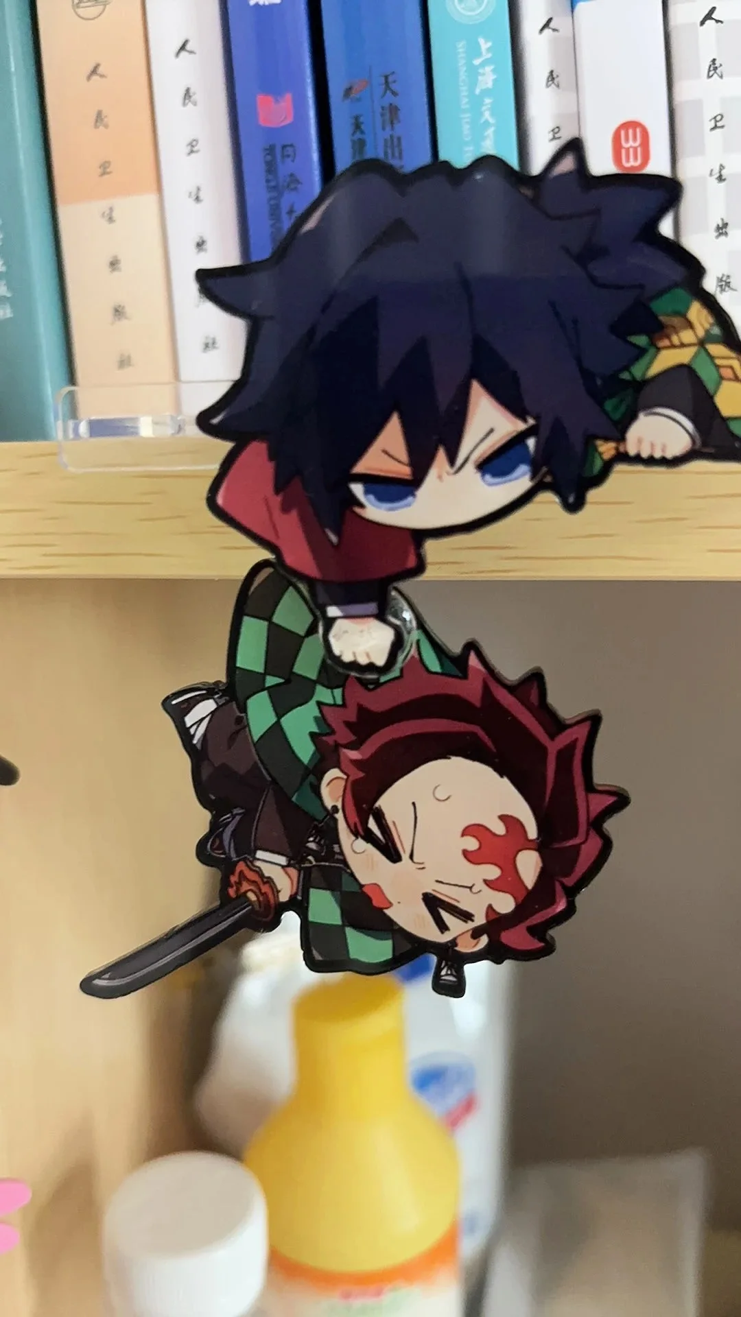 Anime Peripheral Figure Standing Sign Acrylic Kamado Tanjirou Tomioka Giyuu Stand Model Funny Desktop Decoration Cosplay Props image 3