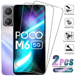 2Pcs Tempered Glass For Xiaomi Poco M6 M5 M4 M3 M2 Pro 4G 5G Screen Protector for Xiaomi Poco M5s