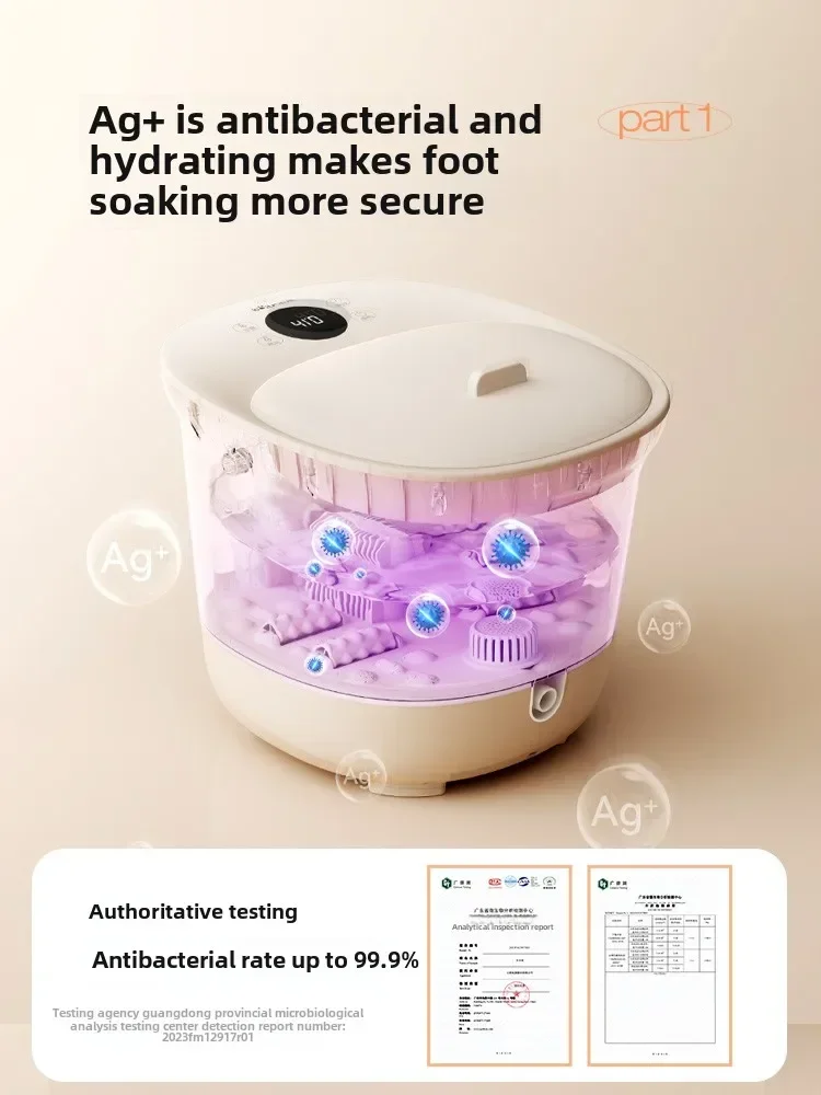 

Ванна для ног с подогревом и постоянной температурой, бытовая электрическая ванна для ног, полностью автоматическая умная массажная ванна для ног для здравоохранения