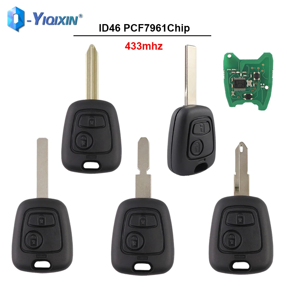 ID46 Chip Remote Car Key For Citroen C1 C2 C3 C4 Saxo Xsara Picasso For Peugeot 106 107 307 206 207 306 406 407 Partner 433MHz