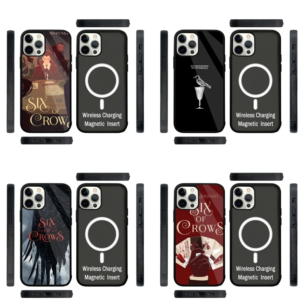 Six Of Crows Phone Case Strong Magnetic For IPhone 15,14,13,Pro,Max,Plus,11,12,Mini For Magsafe Wireless Charging