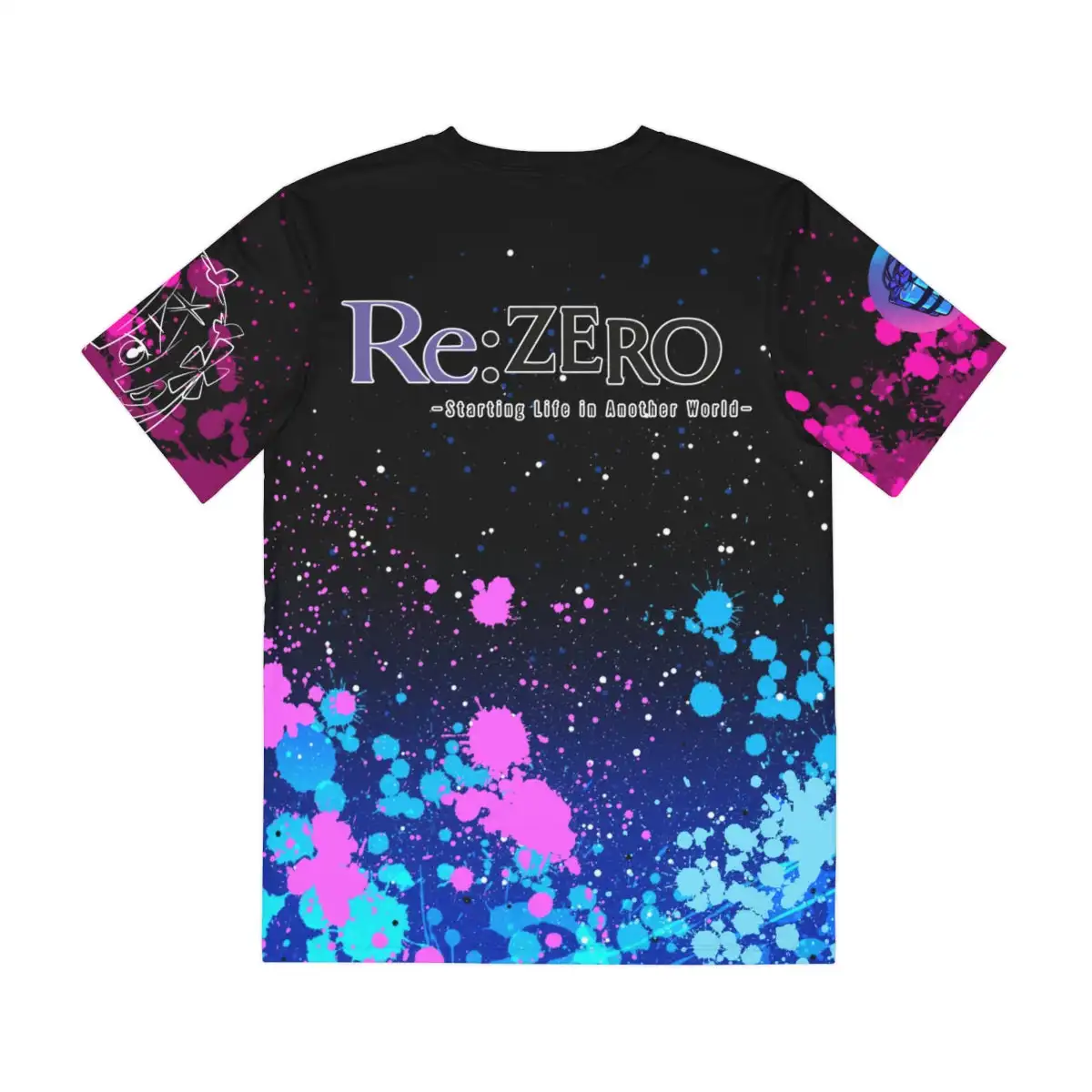 Trendy Collectible Unisex Crew Neck Re:Zero Rem Anime Tee Soft Printed Top Ideal For Night Out And Casual Street Style Looks