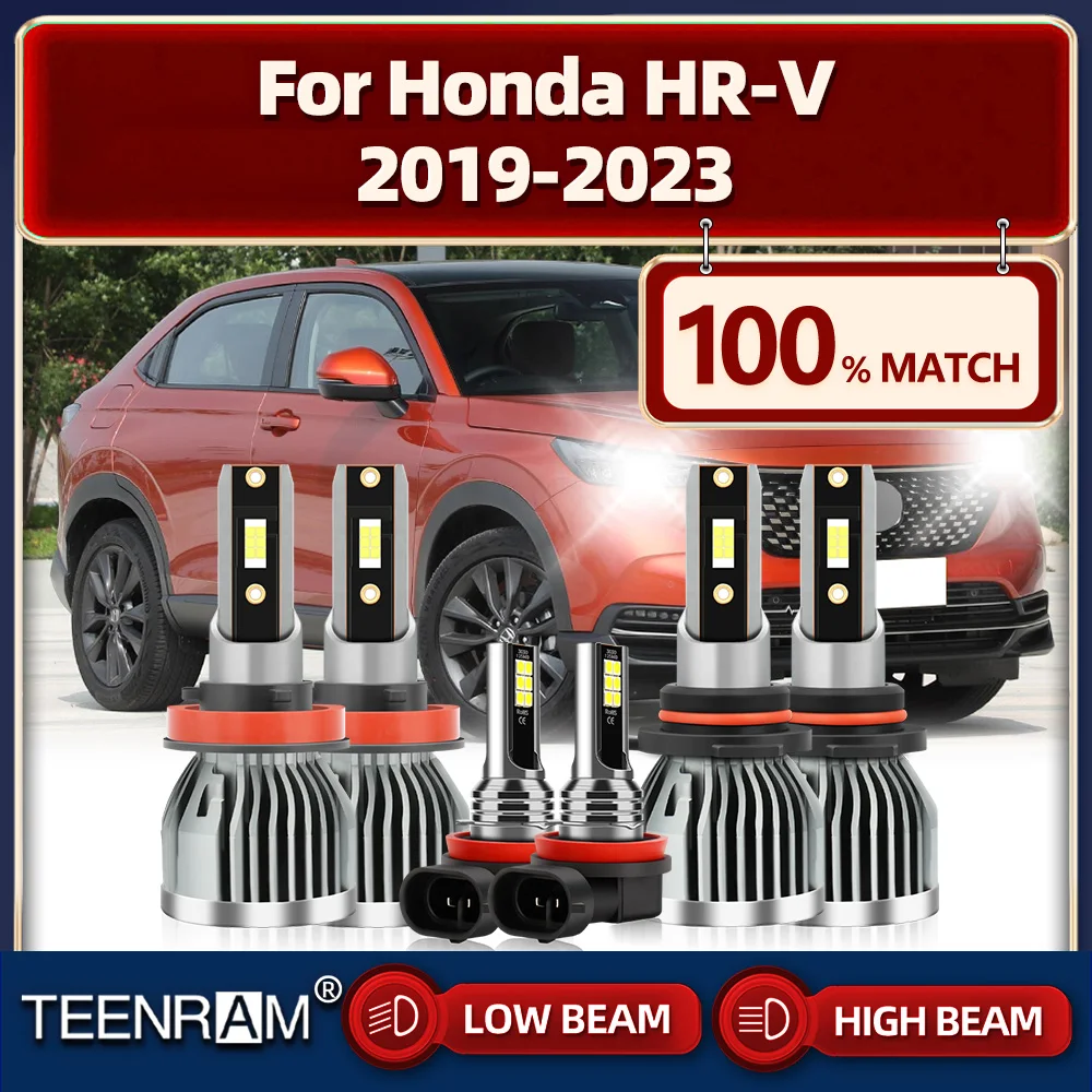 

60000LM LED Headlight Bulbs 360W Canbus No Error Car Head Lamps 6000K White Fog Lights For Honda HR-V 2019 2020 2021 2022 2023