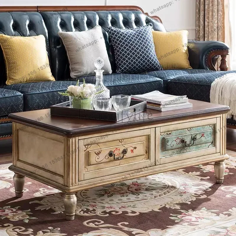 LJY Tv Cabinet Nordic Luxury Mueble Para Televisor Furniture Home Blue Living Room Tv Stands Universal Vertical Gold Wooden Desi