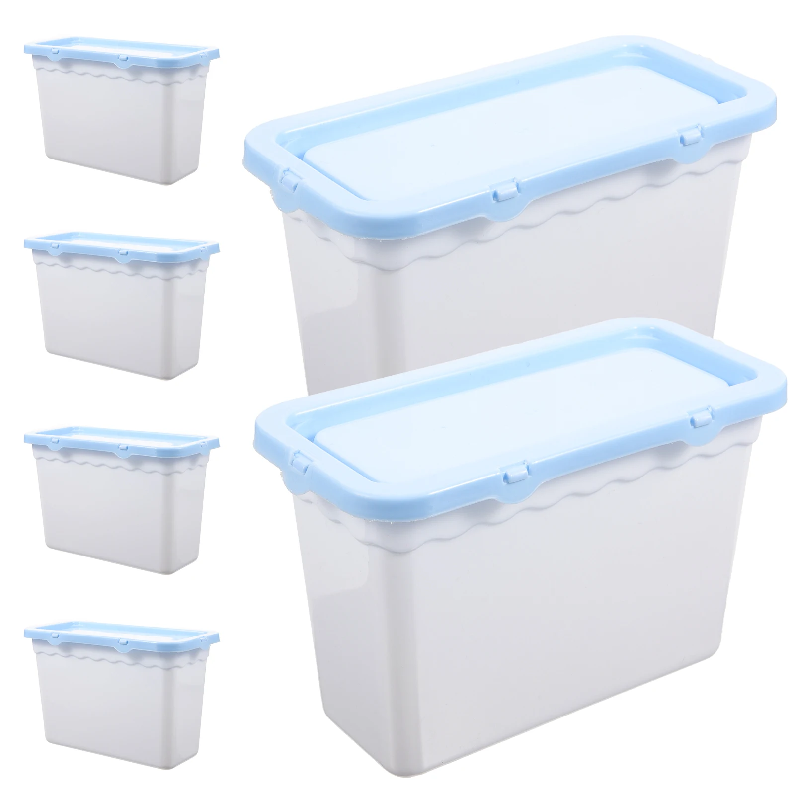 

6 Pcs Laundry Powder Container Durable Waterproof Anti Rust Storage Box for Beads Holder Plastic Home Organization