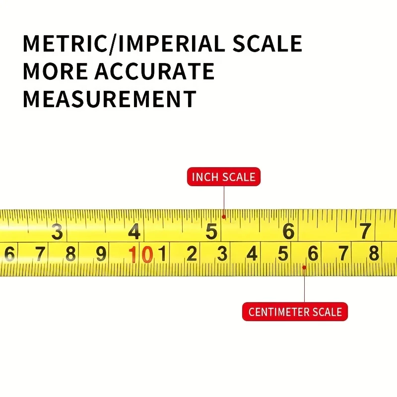 1pc Durable Tape Measure Anti-Fall Steel Tape Metric Ruler Tape Measure Sturdy Longlasting Carpentry DIY Tape Measure 5mx19mm
