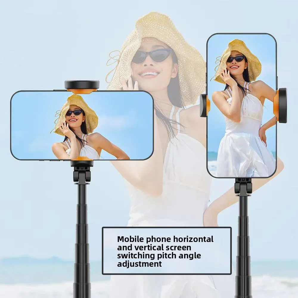 New Auto Pop-Up Selfie Stick Tripod Extendable 360° Rotation Bounce Selfie Stick Universal Remote Phone Tripod Stand for Phone