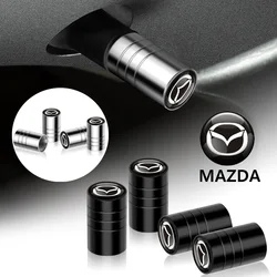 4 Uds. Tapas de vástago de válvula de neumático de rueda de coche de Metal cubiertas accesorios de automóvil para Mazda 2 3 5 6 Axela Atenza Speed 6 CX-3 CX-4 CX 5 CX-7 MS