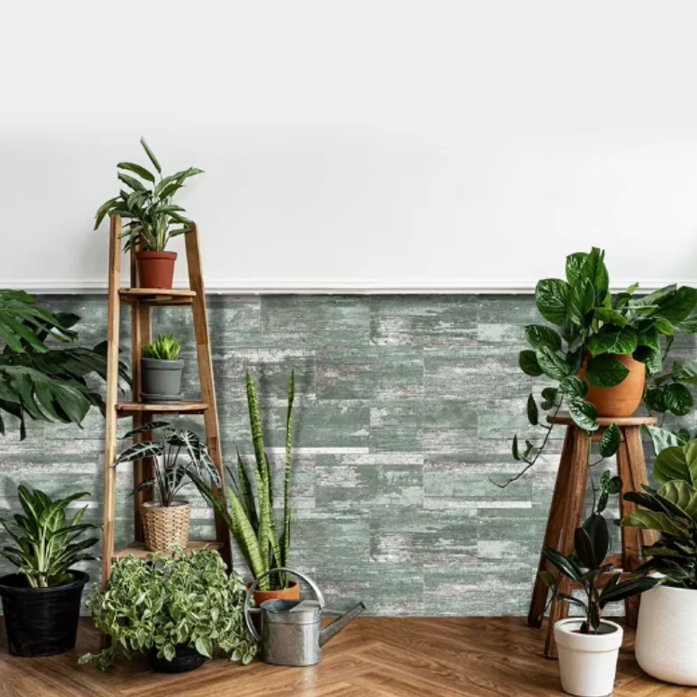 Thickened Foam Wall Sticker Retro Grey Wood Pattern Vintage Tile Stickers 3d Matte Self-Adhesive Wallpaper Kitchen Home Renovate