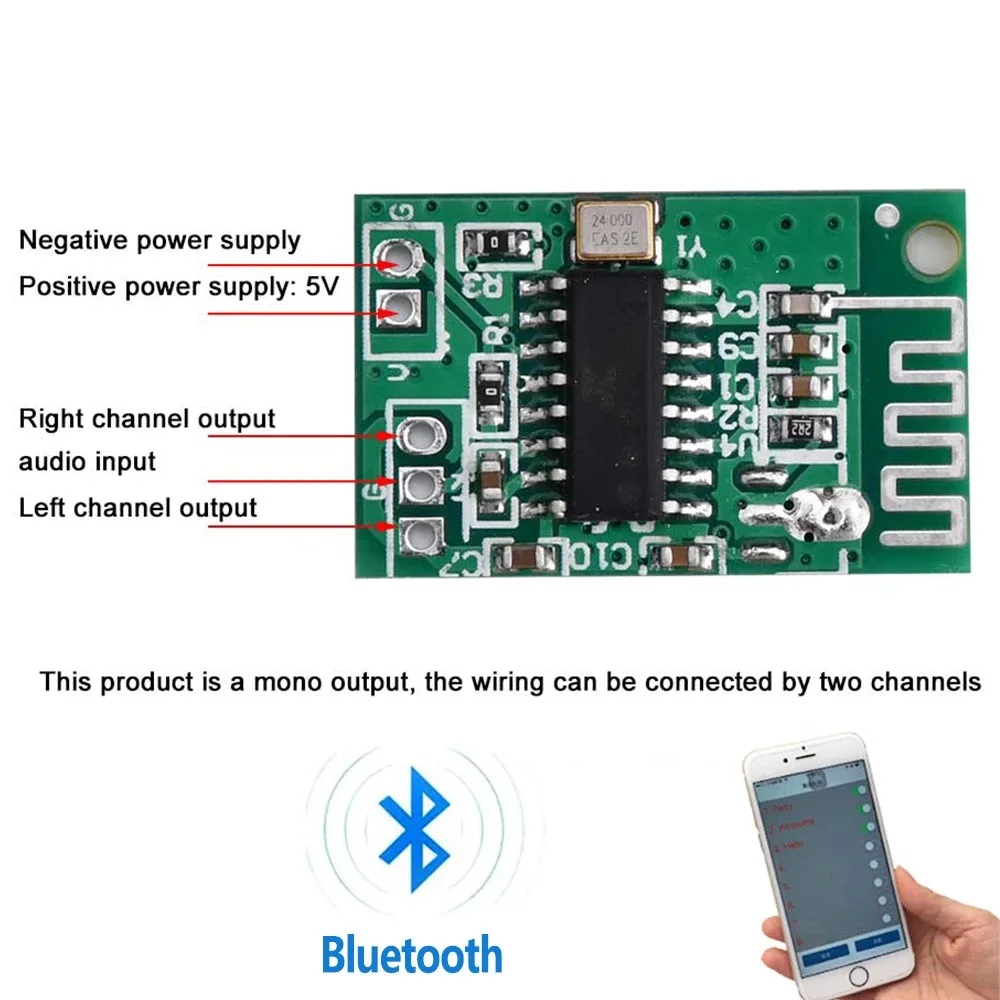 10PCS Ca-6928 modulo Audio Bluetooth LED Power 3.3V-8V scheda modulo amplificatore Audio modulo di uscita Mono scheda ricevitore Bluetooth