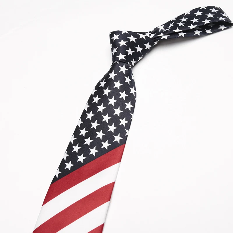 Necktie Fashion Classic American/USA Tie Flag Print Casual Women Ties Men Party Wedding Neckwear Cravate Business Party Ties